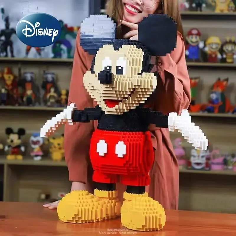 Disney Mickey's 2025 New Building Block Toy 38cm Puzzle Assembled Building Block Toy DIY Cartoon 3D Model Children's Puzzle Toy