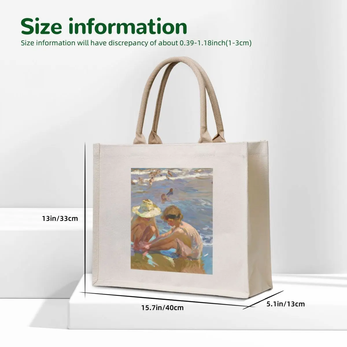 Joaqu?-n Sorolla - The Wounded Foot (1909) Tote Bag female bag shopping cart bags Lady bag Lady bags