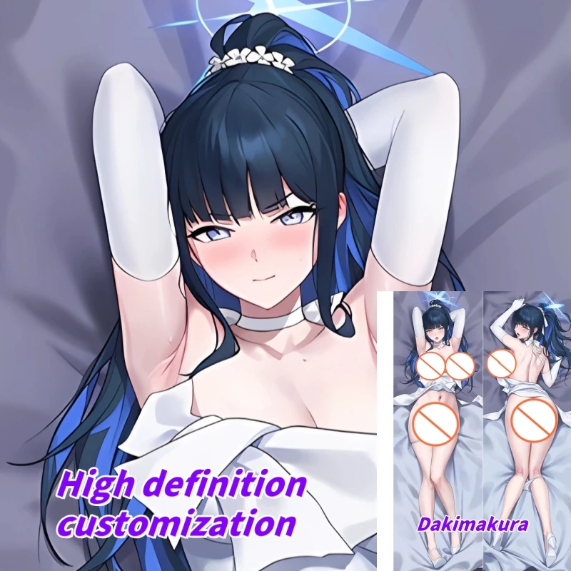 

Dakimakura Anime Pillow Case Blue Archive Jomae Saori Double-sided Print Of Life-size Body Pillowcase Gifts Can be Customized