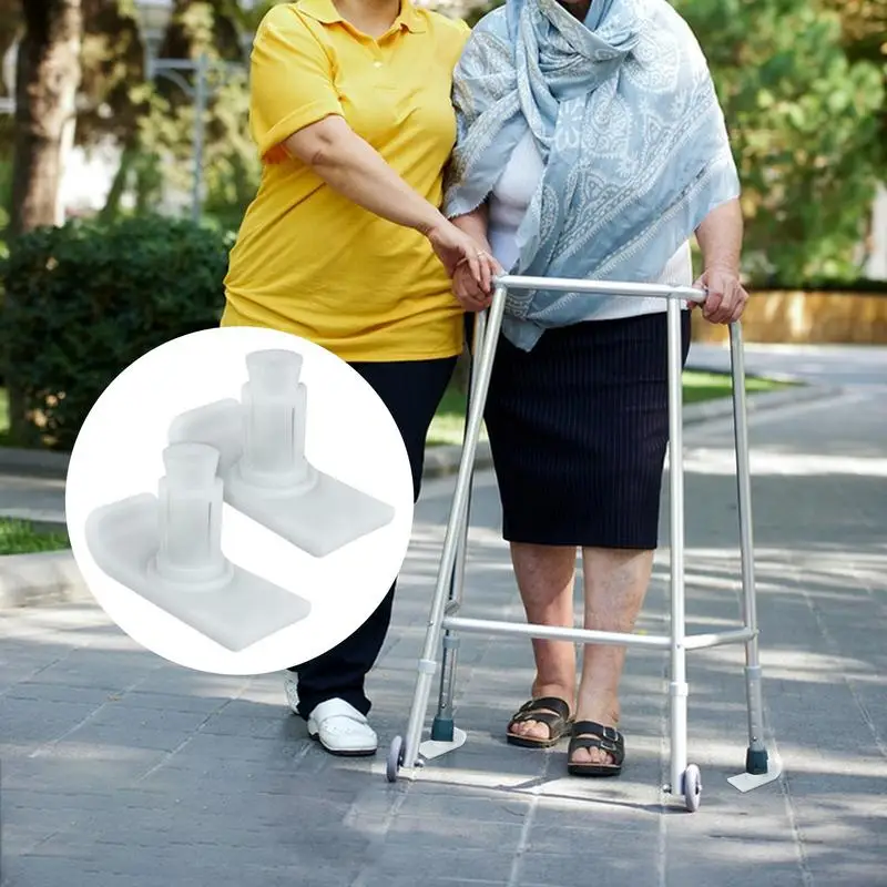 

Skis For Walker Foot Mat For Walking Frame 2 Pieces Anti-Slip Walker Glide Skis Heavy Duty Walking Frame Foot Mat For Asphalt