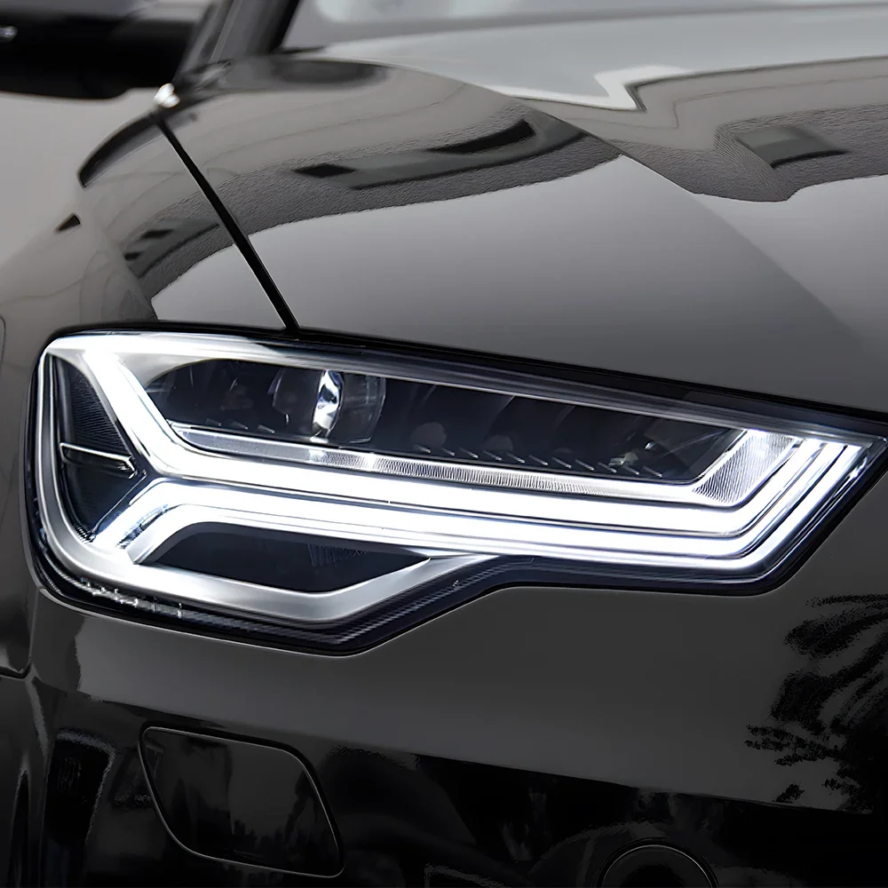 

Фары в сборе для Audi A6 C7 A6L S6 2012-2018: Обновленные, с высококачественным проекционным линзовым дизайном, светодиодные, передние автомобильные фары, аксессуары