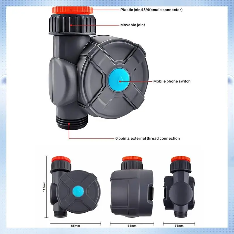 AD-Smart Life Bluetooth Garden Home Irrigation Watering Timer Wifi Water Timer Mobile Phone Remote Controller Easy Install (A)