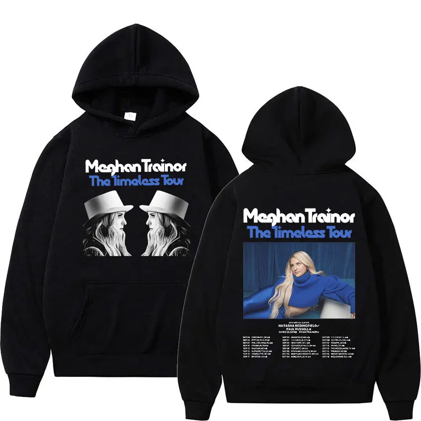 Singer Meghan Trainor The Timeless Tour 2024 Print Hoodie Man Women Retro Fashion Pullover Sweatshirt Clothing Oversized Hoodies