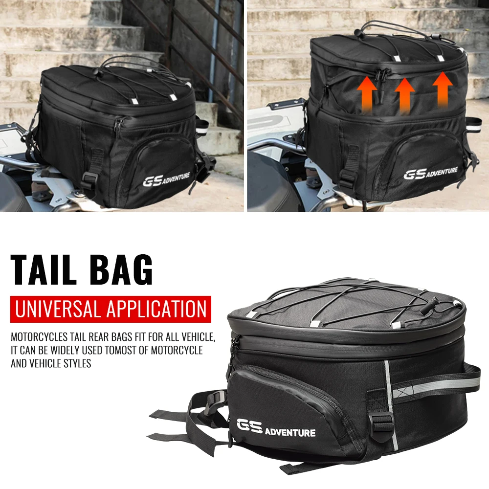 

Motorcycle Tail Bag For BMW ADV R1200GS YAMAHA MT Honda Kawasaki Z900 Multifunction Rider Backpack Rear Seat Bag High Capacity