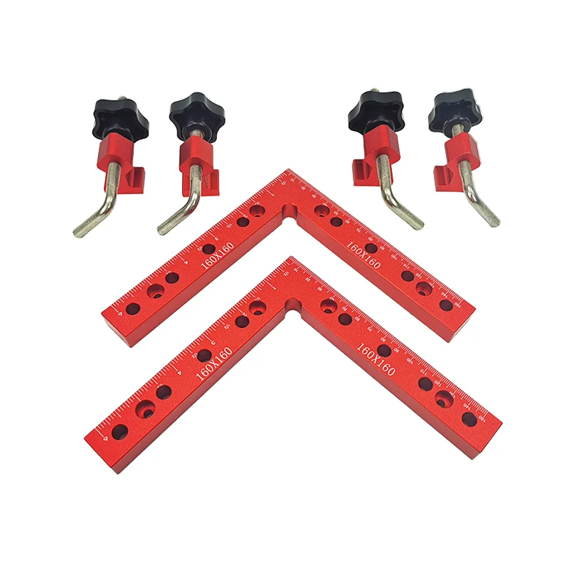 90 Degree Right Angle Ruler Woodworking Measurements Positioning L-shaped Angle Clamp OEM DIY Carpenters 160mm Clamping Tool