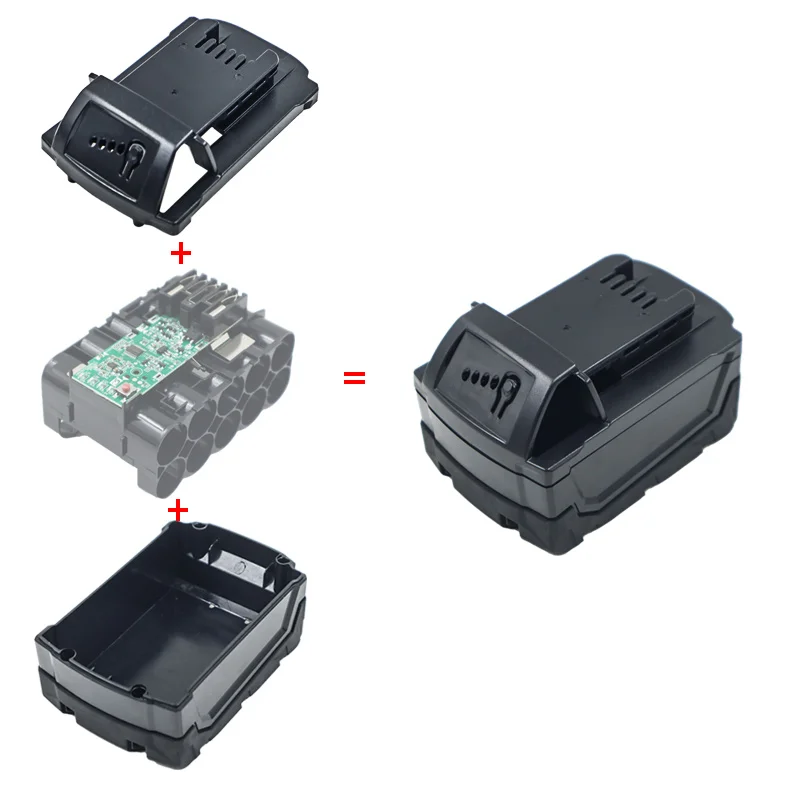 M18-10 Battery Case Assembly Parts For Milwaukee 18V M18 48-11-1815 Lithium Battery Upper Cover Back Case Enclosure Accessories