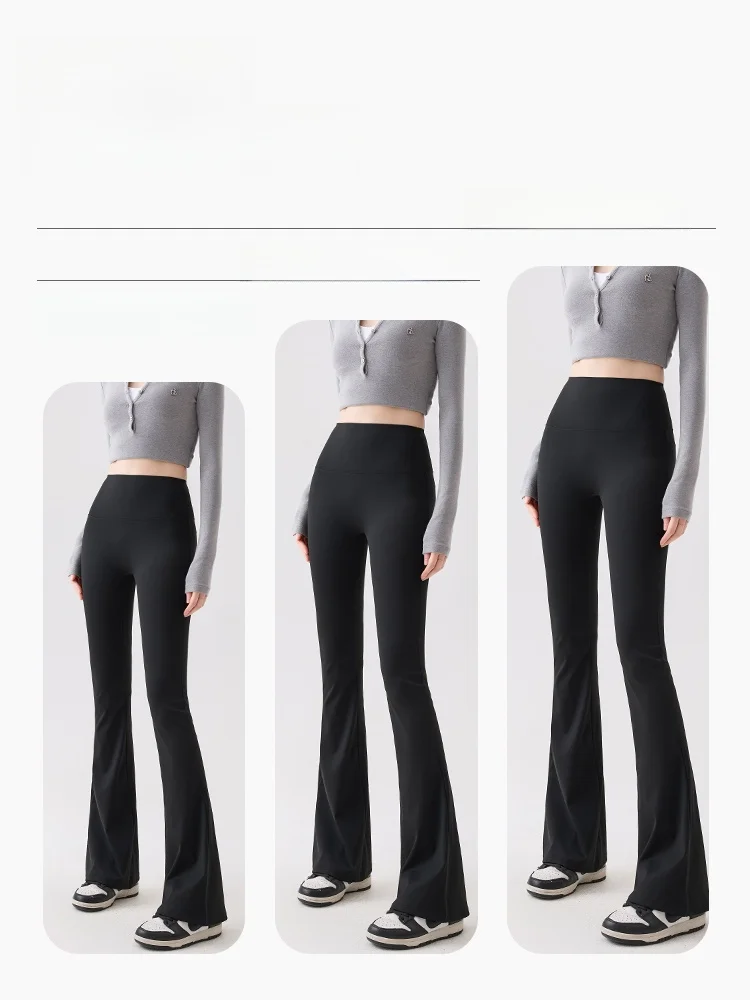 مشروط عالية الخصر جلد arkskin اليوغا السراويل النسائية ربيع الخريف جديد Sle Bla عالية مرونة بعقب رفع السراويل الطويلة تأثير التخسيس