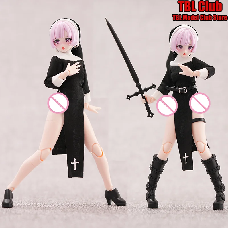 

Gel19 GK027 GK033 GK034 1/12 Scale Nun'S Outfit Modern Reform Version Female Clothes For bd azone12 6-inch Action Figure Soldier