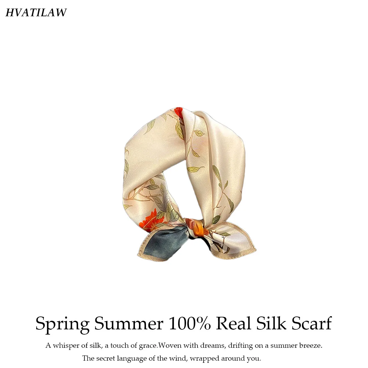 

2026 100% натуральный шелковый квадратный платок 53 см для женщин, модный фуалд, шейный платок, летний пляжный шарф, шаль, бандана, хиджаб, пашмина