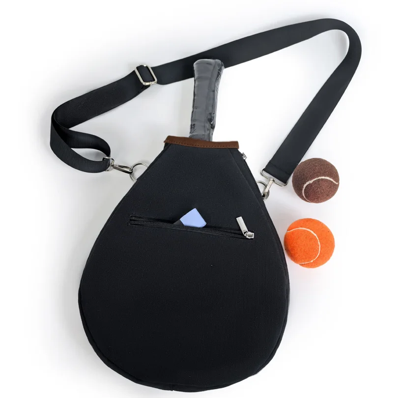 Bolsa para Raqueta de Tenis y Pádel, Funda Protectora de EVA para Raqueta, Correa de Hombro Individual, Bolsas Especiales para Raquetas de Tenis y Pádel Unisex para Adultos y Jóvenes