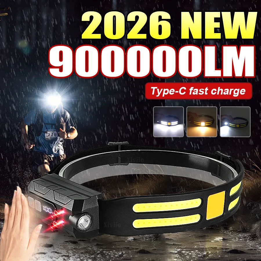Fishing Headlamp - Nuevo faro LED COB de 9000000LM,