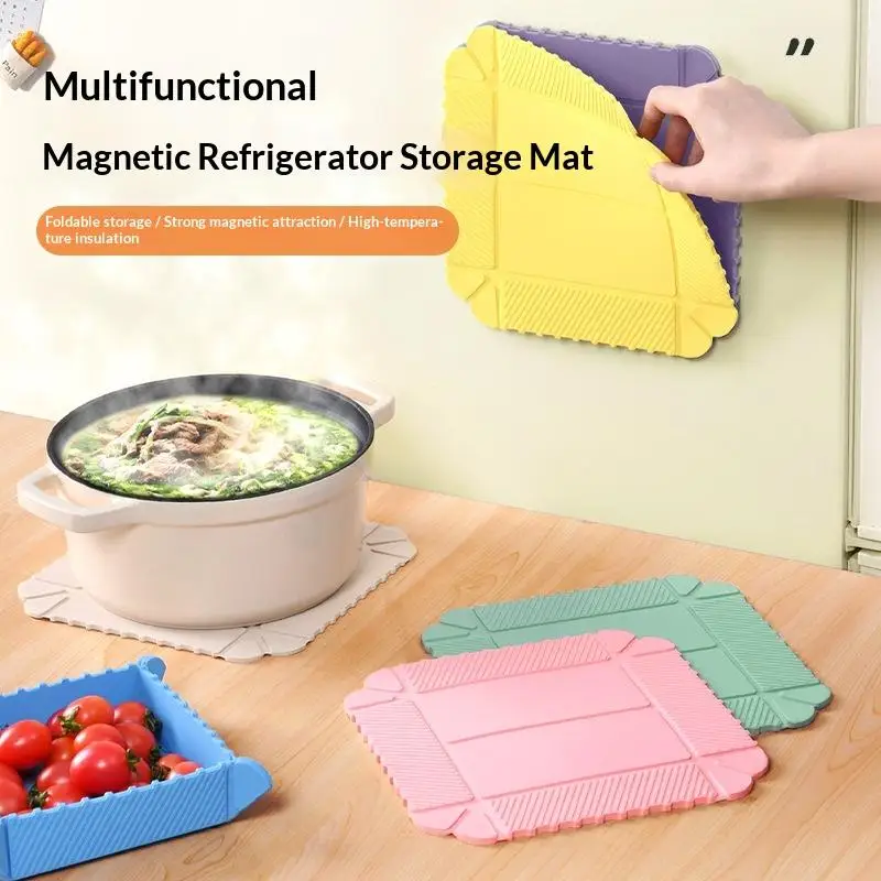 Folding Heat-Insulating Mat, High-Temperature Resistant Table Mat, Heat-Resistant Plate For Hot Dishes, Anti-Scald Silicone