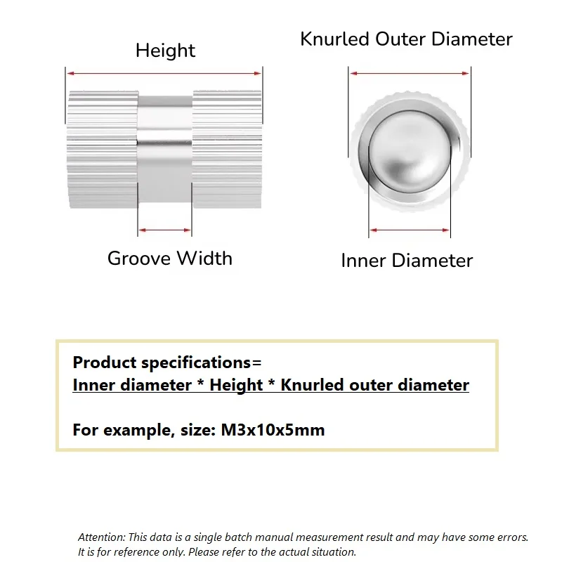M2 M2.5 M3 M4 Stainless Steel Heat Insert Nut Knurled Hot Melt Molding Injection Embed Nut