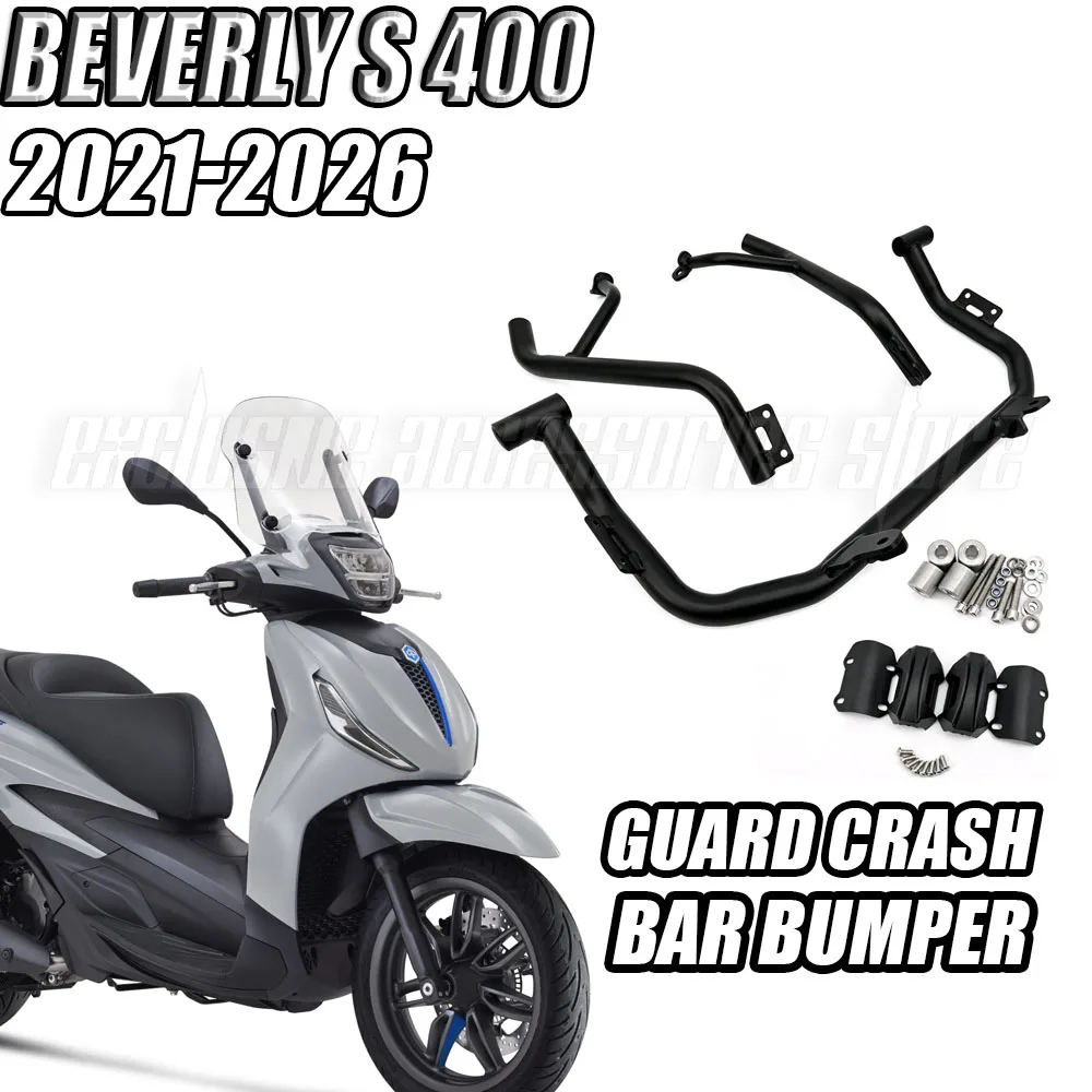 Motorcycle Crash Bar Bumper Engine Guard For Piaggio Beverly S 400 Beverly 400 BV 400 2021‑2026