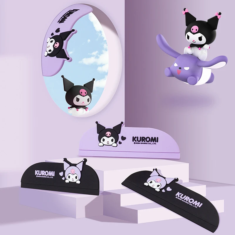 Kawaii Cartoon Kuromi Car Window Rearview Mirror Rain Eyebrow Rainproof Cover From Rain Baffle Vehicle Mounted Cute Decoration