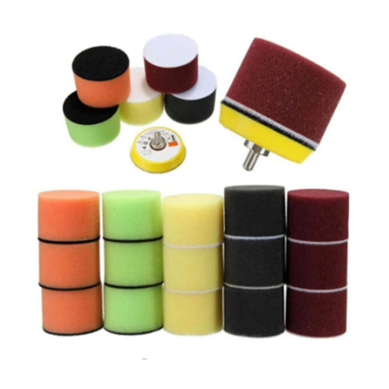 16Pcs Car Polishing Pad 2 Inch 50mm Car detail polishing sponge discs Polishings Disc Kit for Car Polisher Wax Removes Scratches