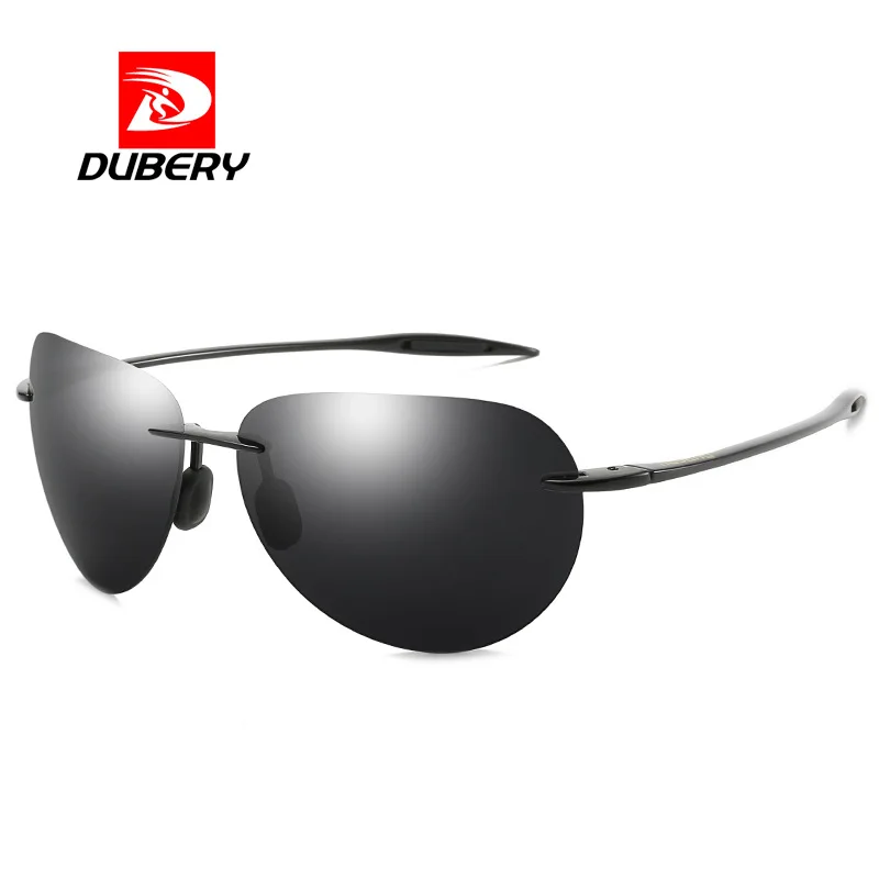 DUBERY New Sunglasses Sports Driving Sunglasses Frameless Toad Glasses Sunglasses Fishing Sun Glasses For Men Sun Glass Clip