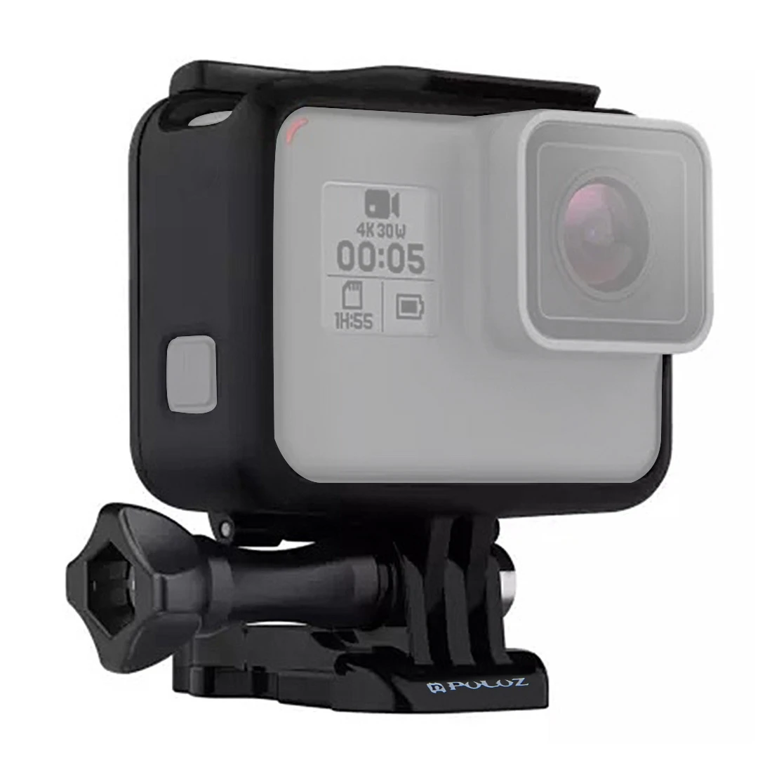 PULUZ ABS obudowa z tworzywa sztucznego obudowa do montażu na ramie futerał ochronny klatka z cokołem i długą śrubą do GoPro HERO (2018)/7 czarny/6/5