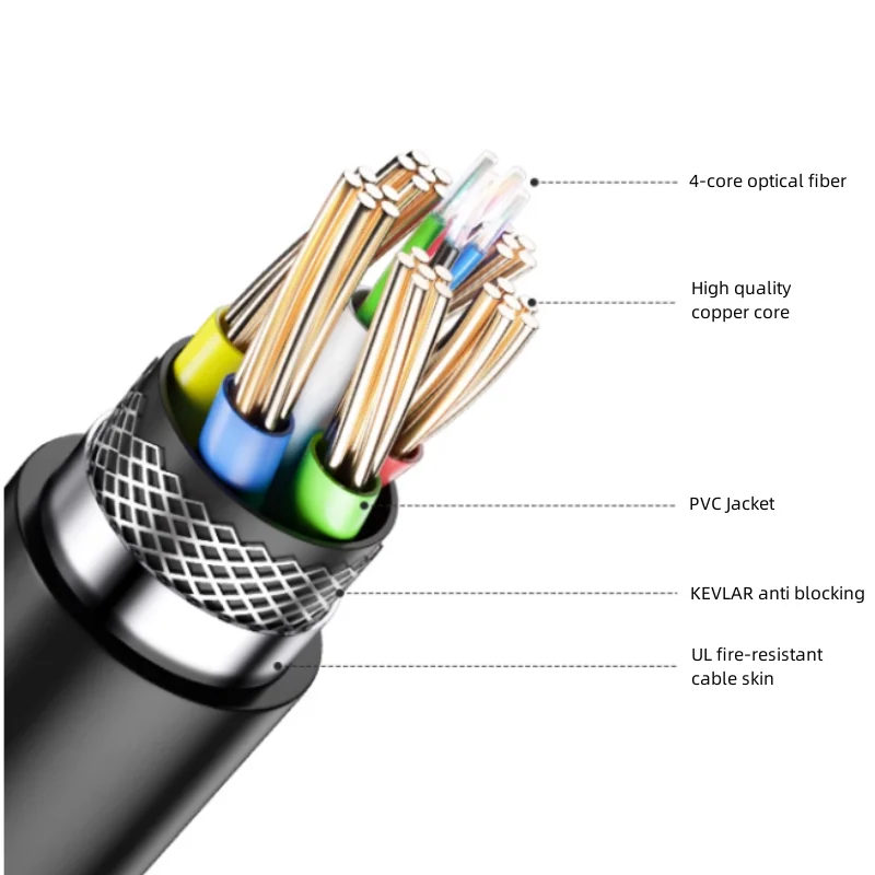 DTECH 35m Gold Plated Video 2.0 HDMI-Kabel Support 4K 60Hz HDR Active Optical Fiber HDMI Cable for HDTV PS4 Hometheater