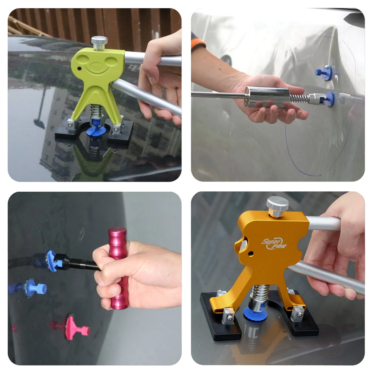 12Pcs New Glue Pulling Tabs Car Body Dent Removal Pulling Tabs Paintless Dent Repair Tools Glue Puller Tabs Set