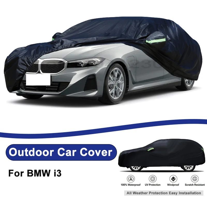 

Outdoor Full Car Cover For BMW i3 with Reflective Strips Waterproof Snowproof Dustproof UV Protection Auto Accessories