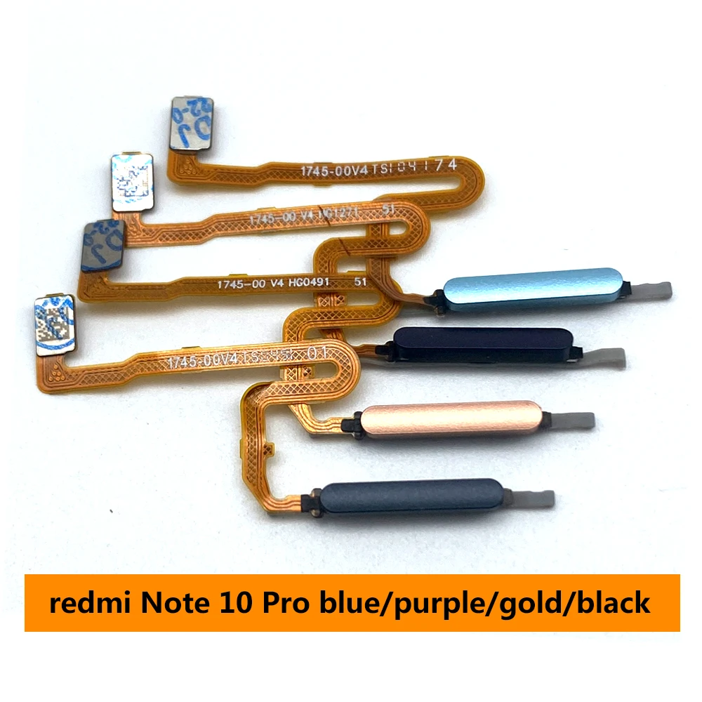 Botón de inicio para Xiaomi Redmi Note 10 Pro 10 11S 5G, Sensor de identificación táctil con huella dactilar, Cable flexible, pieza de repuesto,