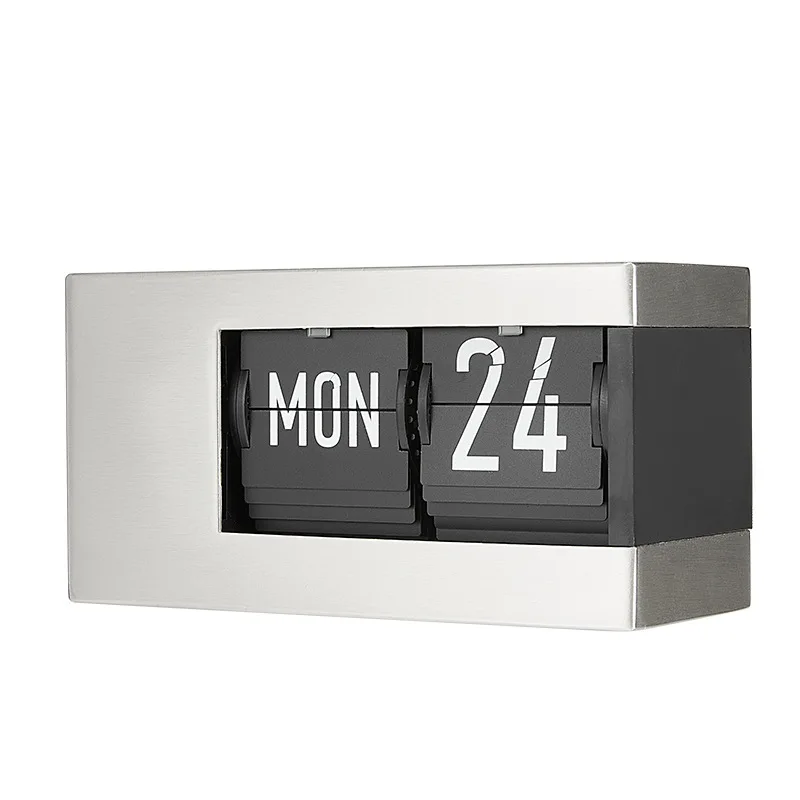 Modern simple calendar page turning clock desktop fashion decorative pendulum clock Japanese light luxury intelligent