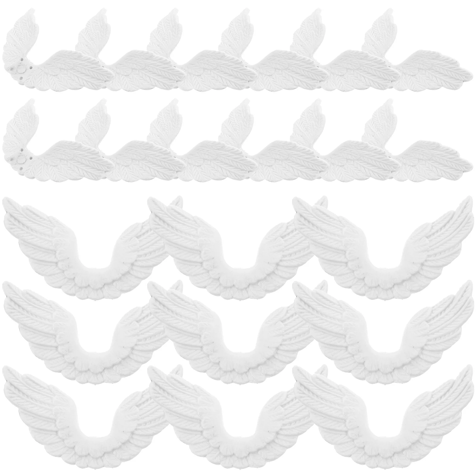 

24Pcs Angel Wings DIY Ornament Set Unfinished Craft Supply for Shoes Bags Coats Pillows Curtains Suitcases Decor