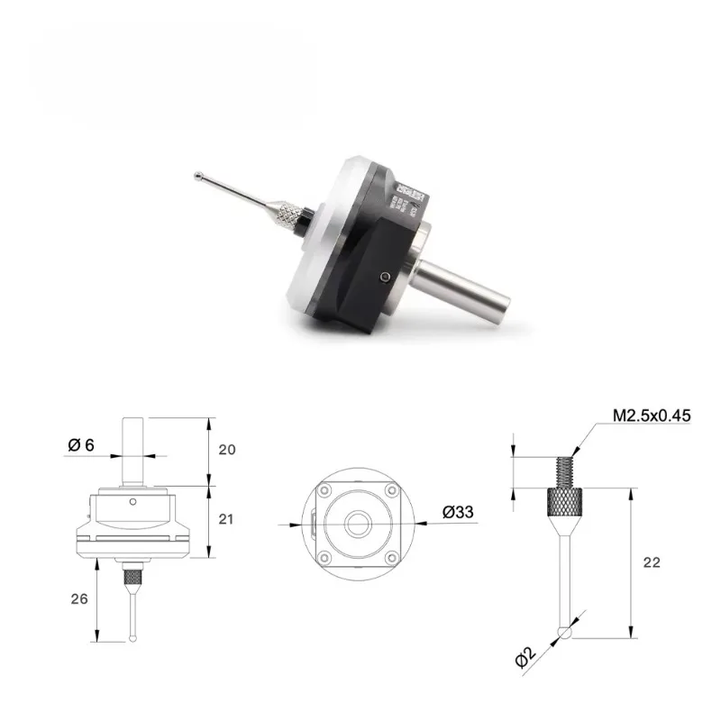 MACH3/GRBL V6/TP06 Edge Finder 3D Probe High Precision 2M Cable for CNC Milling Machine Photoelectric Sub-center