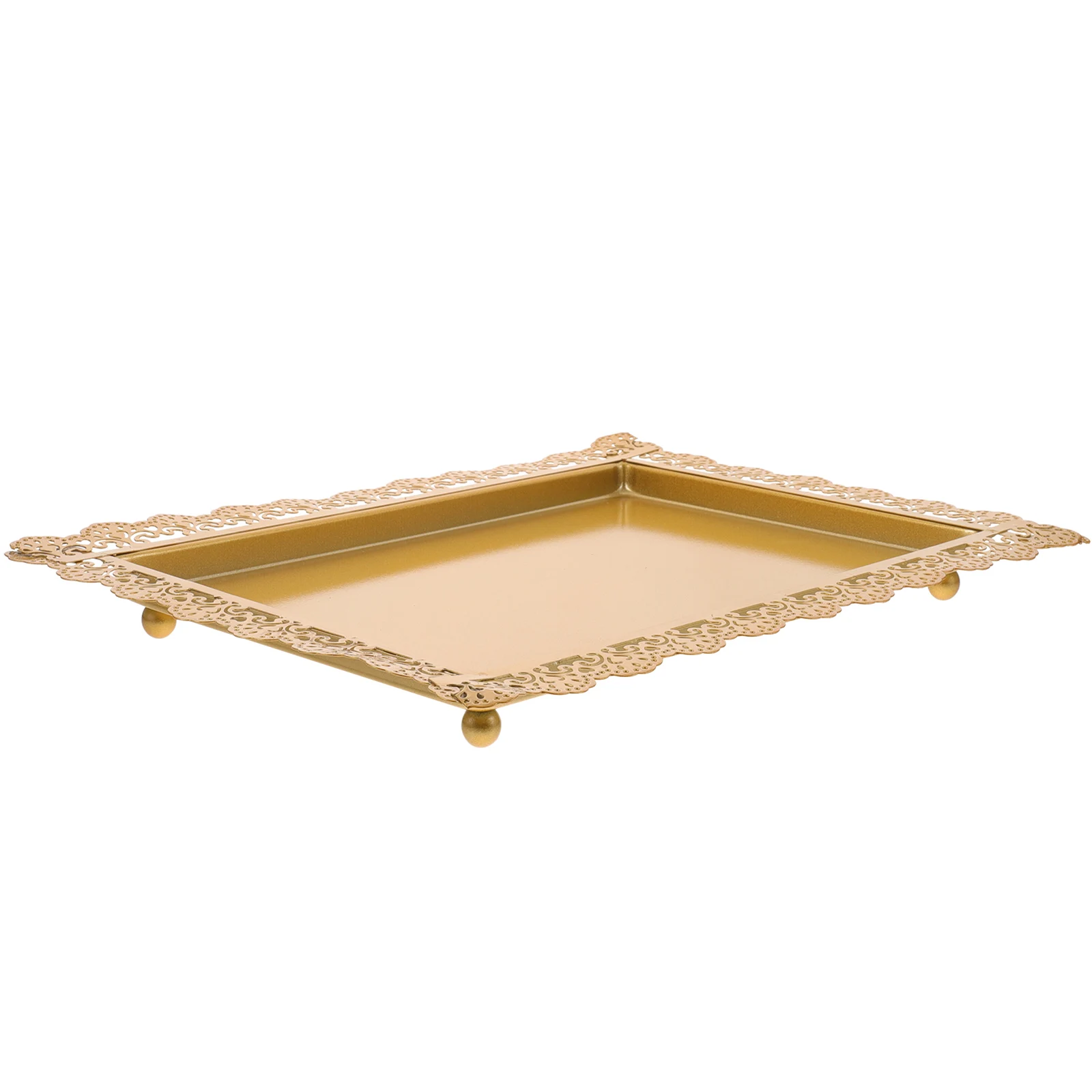 

Square Cake Pan Food Tray Iron Material Desktop Snack Container Wedding Fruit Dish Dry Holder Nut Tray Kitchen Plate