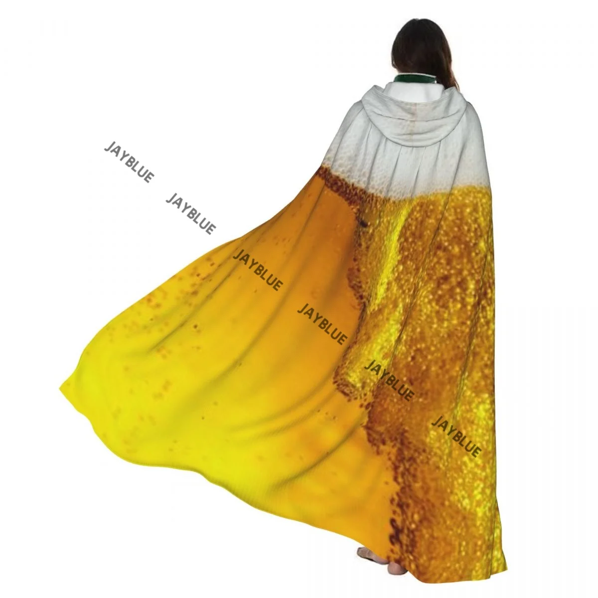 

Плащ с капюшоном «Пвающие пузыри пива», полиэстер, унисекс, накидка ведьмы, аксессуар для костюма