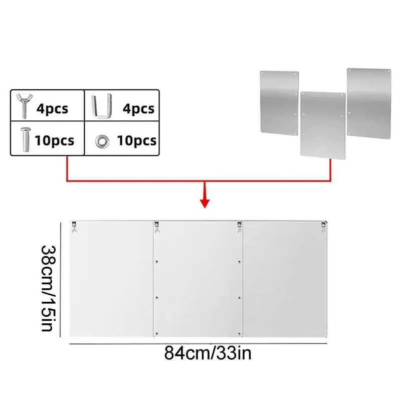 Patio Heater Reflector Adjustable Heat Directional Focusing Reflector Attachment Outdoor Gases Heater Propane Heater Deflector images - 6