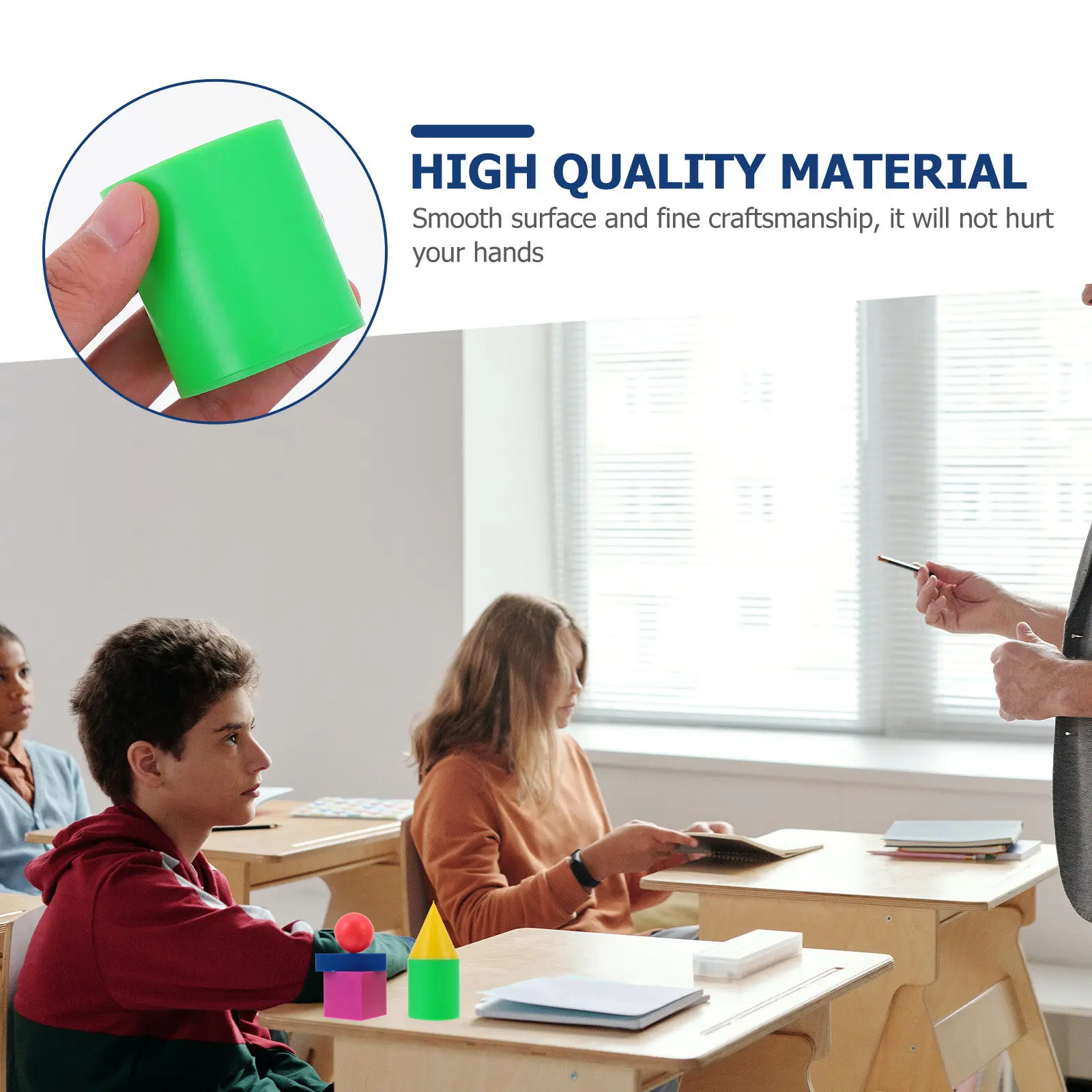 1Set Geometric Teaching Aids Plastic Sturdy Geometry Learning Educational Mathematics Auxiliary Tools for Students