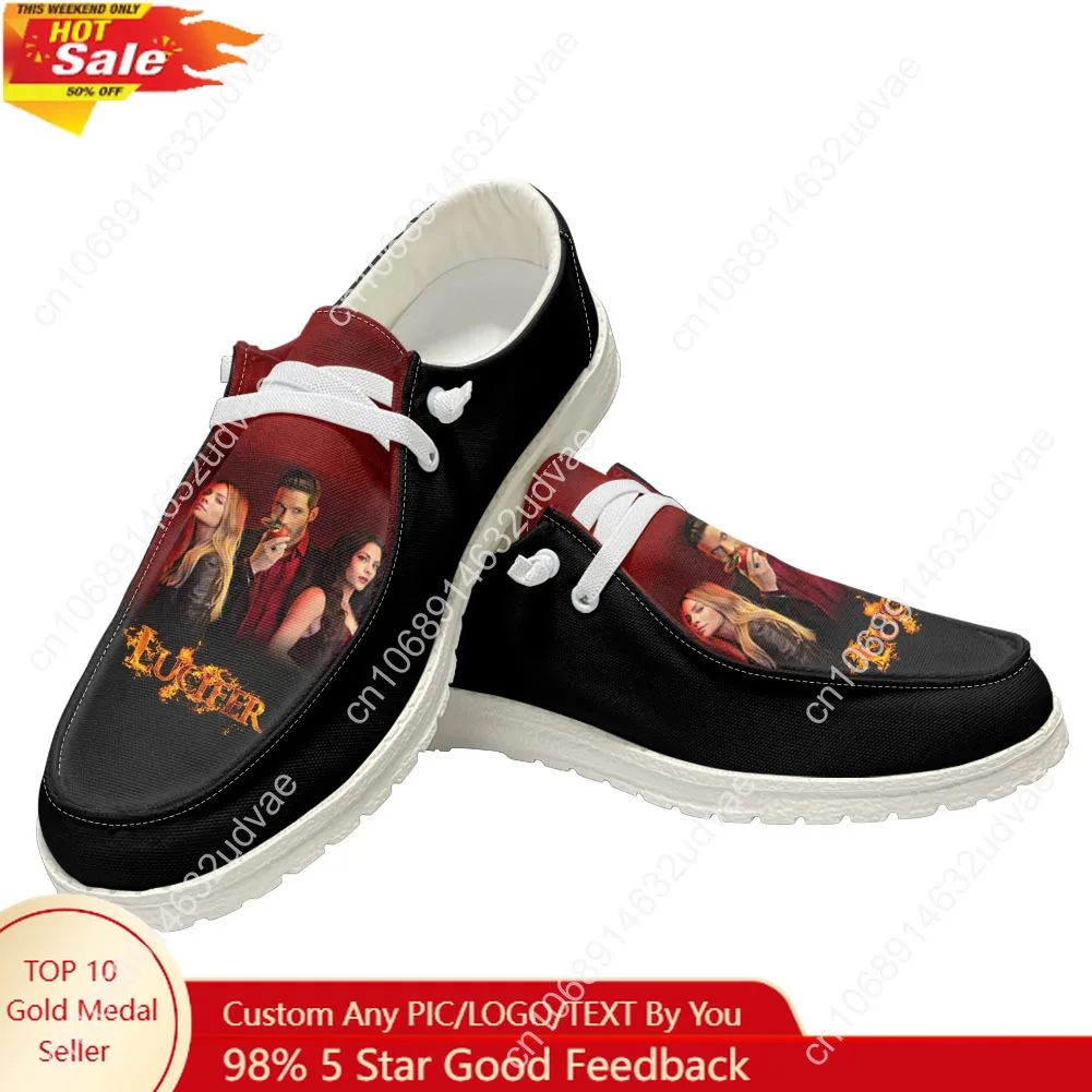 

Lucifer TV Casual Shoes Lucifer Morningstar Mens Womans Flat Shoe Breathable Outdoor Lightweight High quality Flat Casual Shoes