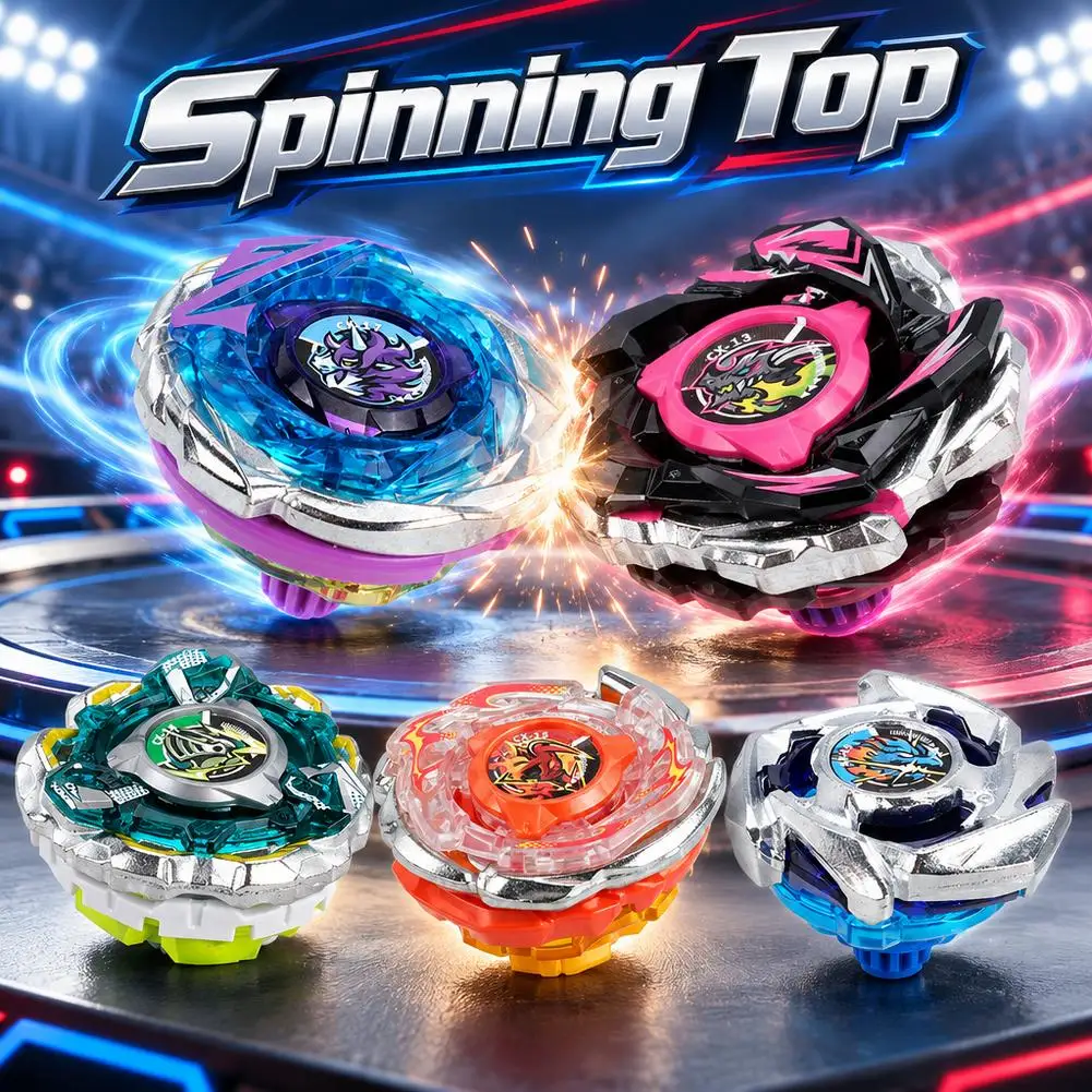 Metal Alloy Spinning Top Battle Toy Modular Assembly Burst Gyro Classic Competitive Battling Toy For Kids Gift
