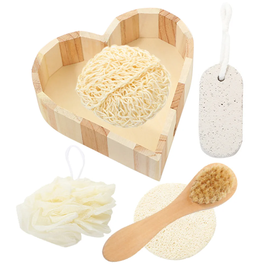 

1Set Bath Gift Set Body Cleaning Tool Foot Scrubbing Stone Skin Exfoliating Kit Shower Spa Accessories Body Cleaning Tool