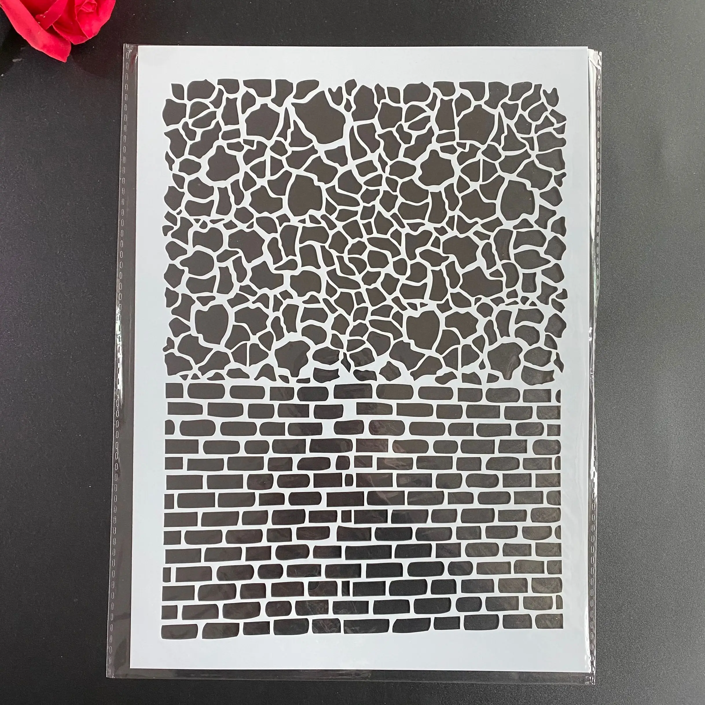 DIY Stencils Wall Painting Scrapbook Coloring Embossing Album Decorative Paper Card Template,fabric. wall A4 29 * 21cm Bricks