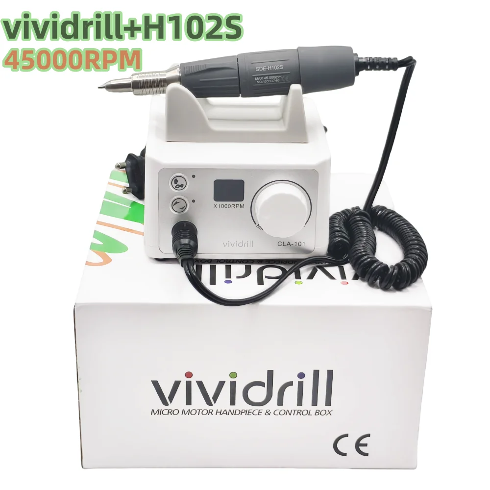 Strong 210 Electric Nail Drill Vividrill Manicure Machine 45K H102S H35LSP Handle Grinding Milling Cutter Polishing Nail File