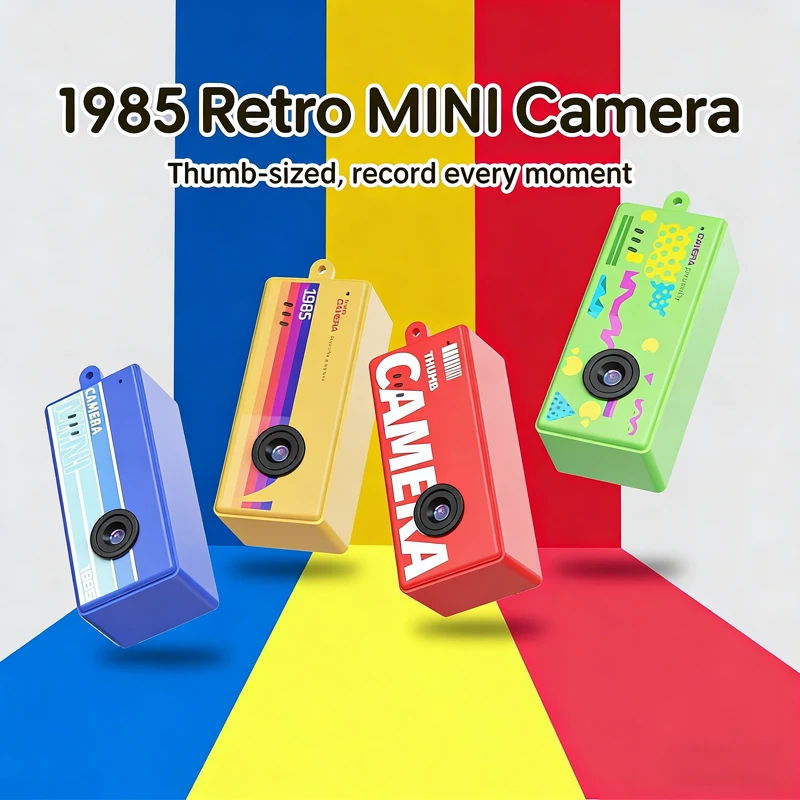 Cámara Digital Magecam de 0.96 Pulgadas, Cámara Retro Tipo Llavero, Compatible con Tarjeta de Memoria, 1080P, Videocámara Muy Pequeña con Flash