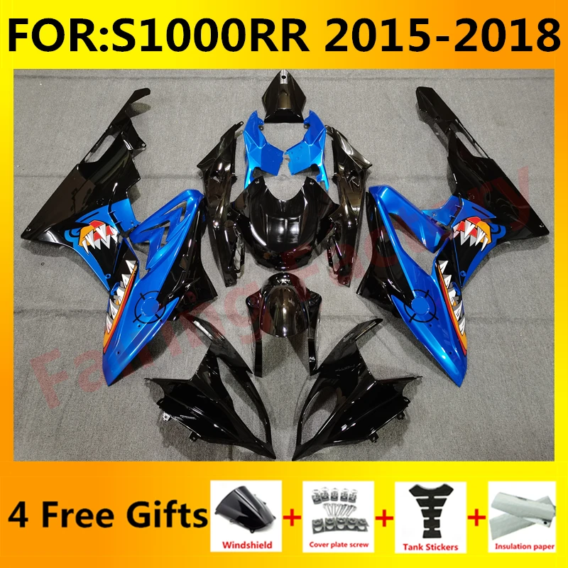 

NEW ABS Motorcycle full fairings kit fit For S1000RR S 1000 RR S1000 RR 2015 2016 2017 2018 bodywork Fairing kits blue shark