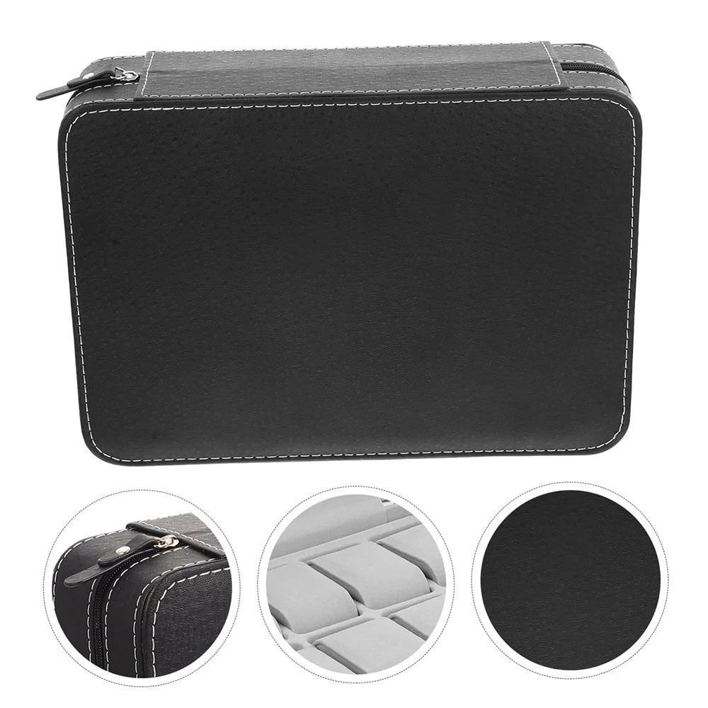 10/12 Slots Horloge Koffer Organisator Draagbare Rits Horlogekast Armbanden Heren en Dames Multifunctionele Display Box