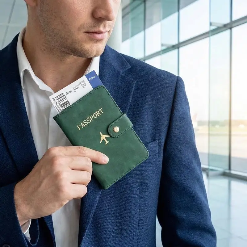 

Waterproof Passport Holder Covers Case Travel PU Leather Credit Card Wallet Cute Passport Book For Women/Men Passport Cover