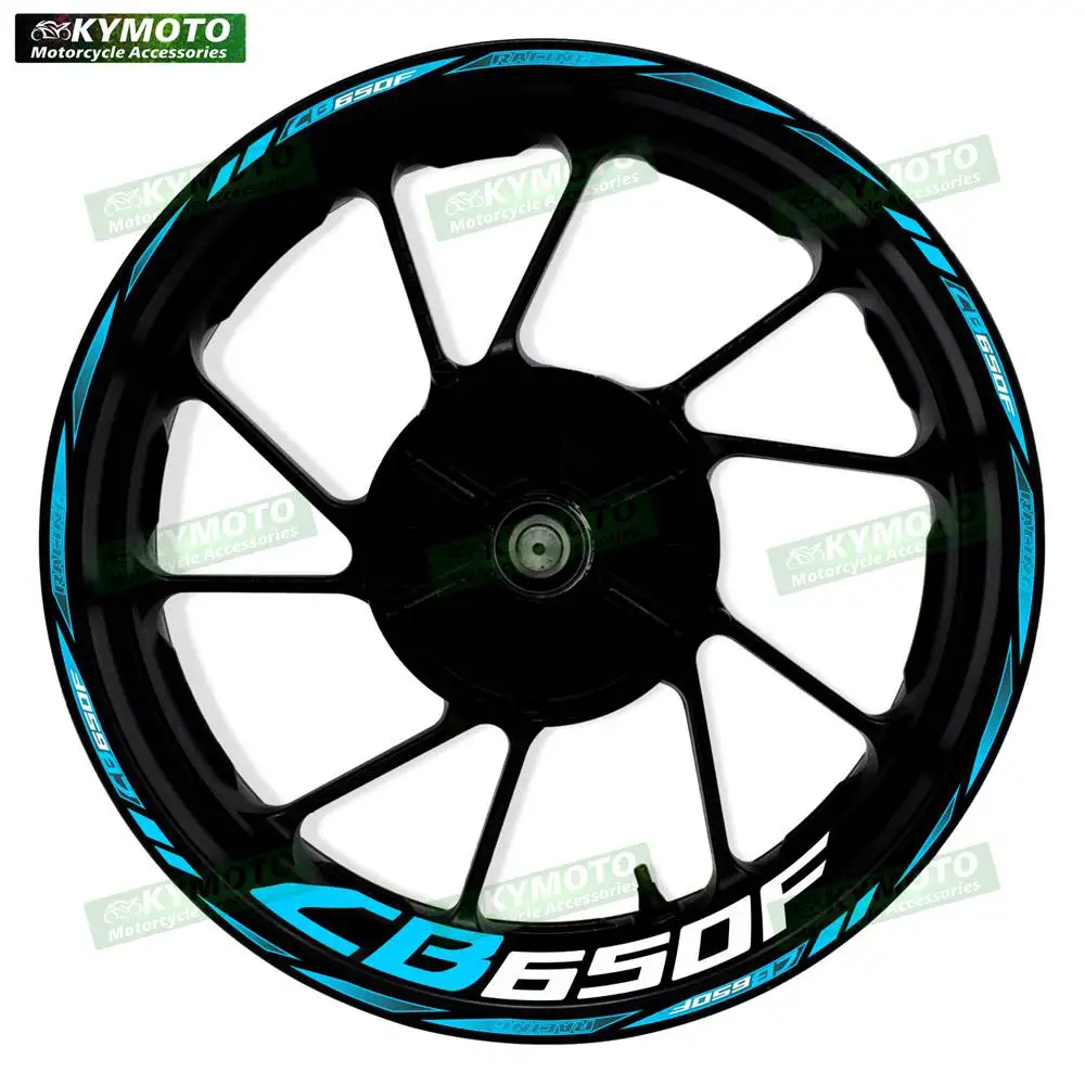 For Honda CB650F CB 650F Motorcycle 17 Inch Front And Rear Racing Wheel Stickers Car Reflective Motorbike Hub Tape Decal Sticker