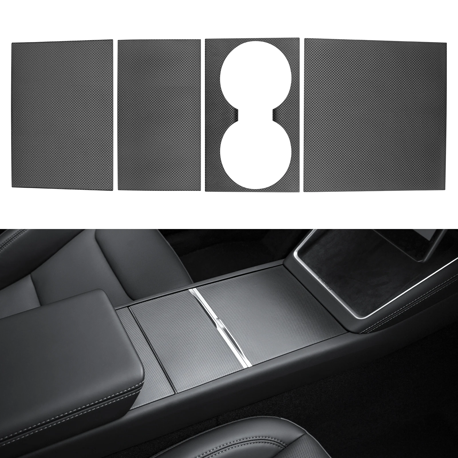 

Center Console Wrap Cover Kit for 2024-2025 Tesla Model 3 Highland and 2025-2026 New Model Y Juniper Accessories