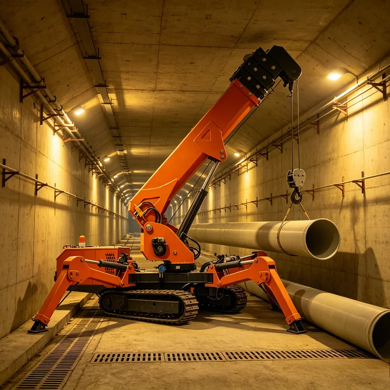 Custom Telescopic Boom Crawler Crane 3ton Diesel All-Terrain Spider Crane Robust Rubber Track Maximum Lifting 10m Spider Crane