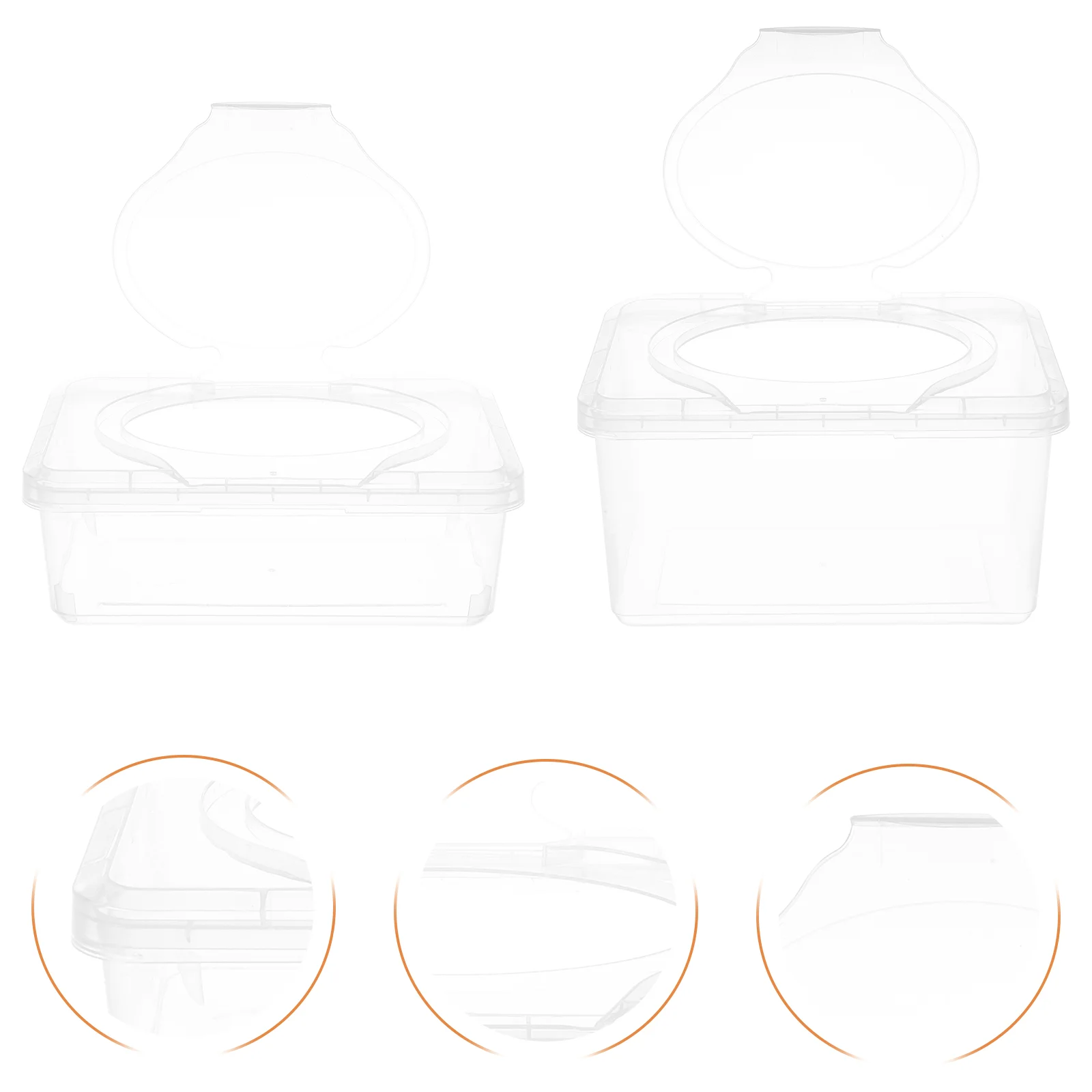 

2 Pcs Wet Wipes Storage Box Container Baby Portable Travel Case Pp Tissue Boxes Covers Dispenser Holder Refillable Car