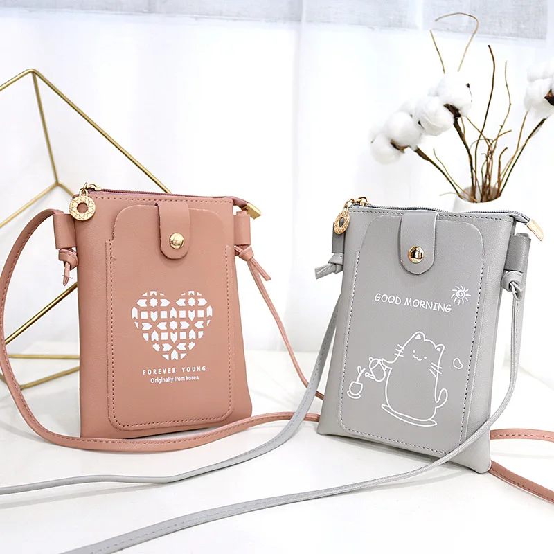 Cute Mini Crossbody Bags for Women Phone Bag Small Female Shoulder Handbags Wallet Zipper Coin Purse Shoulder Bags