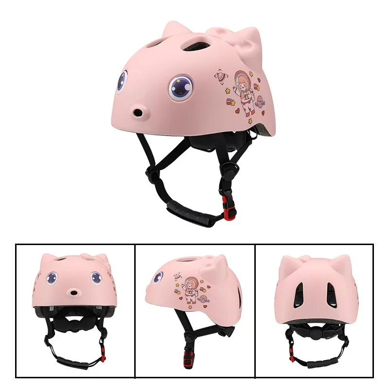 Casque de sport professionnel pour enfants, casque de sécurité de dessin animé, équipement de protection pour cyclisme, patinage à roulettes, accessoires de vélo d'équilibre
