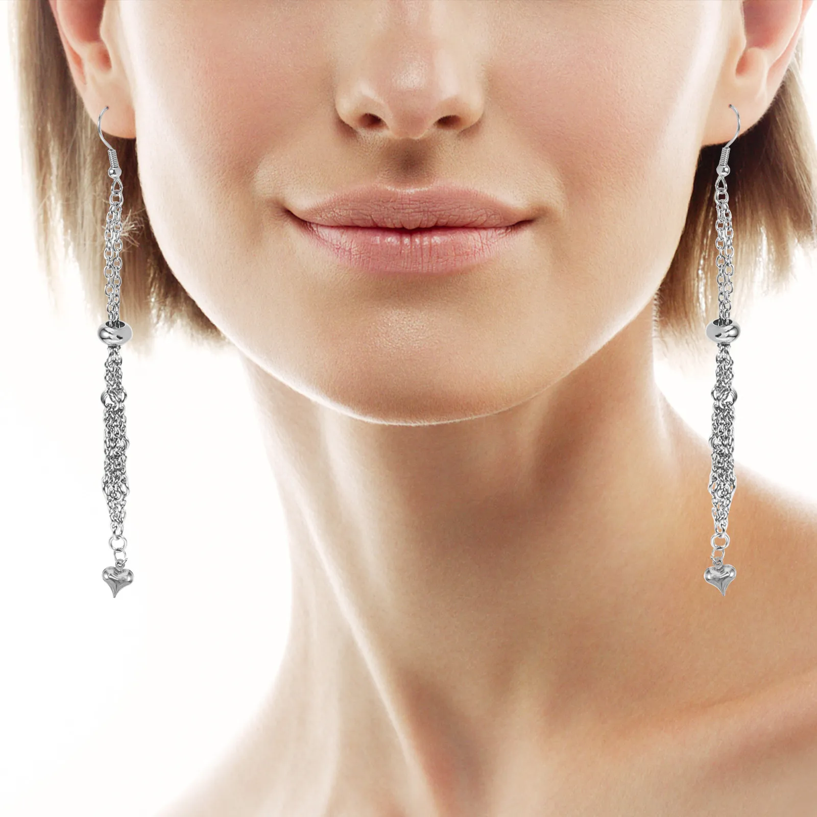 

1Pair Feminine Dangling Crystal Cage Earrings with Replaceable Netting for Genuine Amethyst Beads Stylish Versatile Fashion