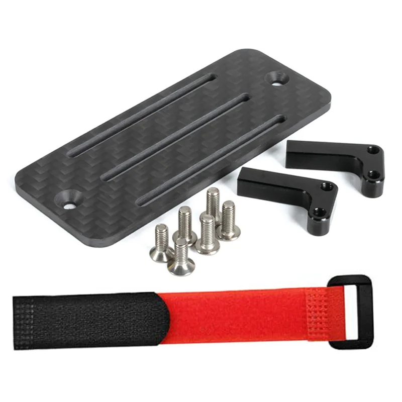 Carbon Fiber Battery Tray ESC Receiver Mount for Axial SCX10 Capra 1/10 RC Car LCG Chassis Lower Center of Rails